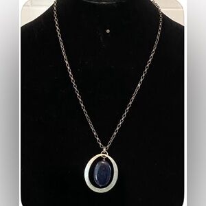 $90 Majorie Baer SF Boho Artisan Handmade Silver Genuine Stone Necklace